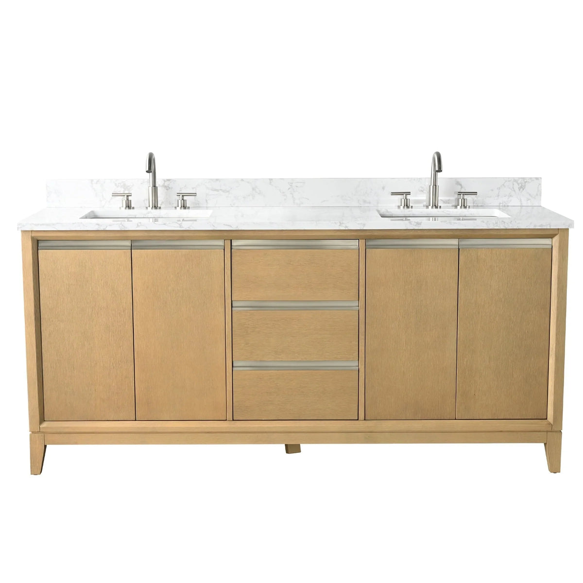 Badunterschrank von Vanity Art mit Keramikwaschbecken und Kunstmarmorplatte