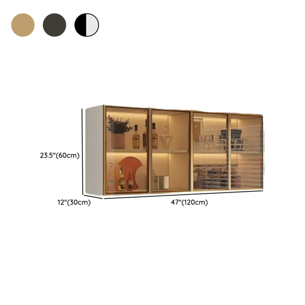 Madia pensile da cucina grigia in legno