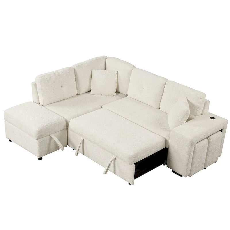 Modularna sofa na razvlačenje s tabureom za odlaganje, višenamjenski ležaj za dnevnu sobu