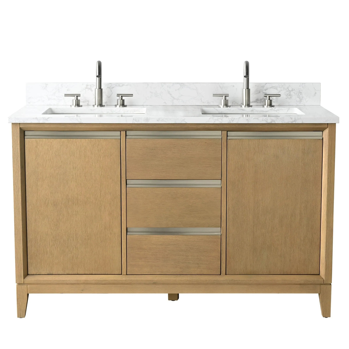 Badunterschrank von Vanity Art mit Keramikwaschbecken und Kunstmarmorplatte