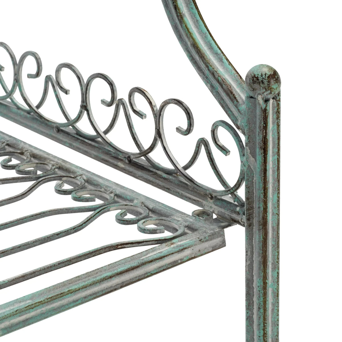 Scaffale portateglie da esterno SAFAVIEH Bryn in ferro battuto in stile vittoriano a 4 ripiani - 25 In. W x 15 In. D x 63 In. H - 25W x 15D x 63H