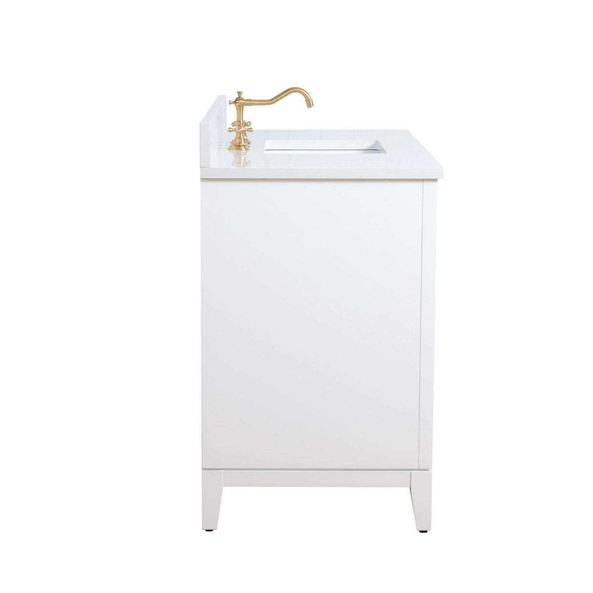 Badunterschrank von Vanity Art mit Keramikwaschbecken und Kunstmarmorplatte