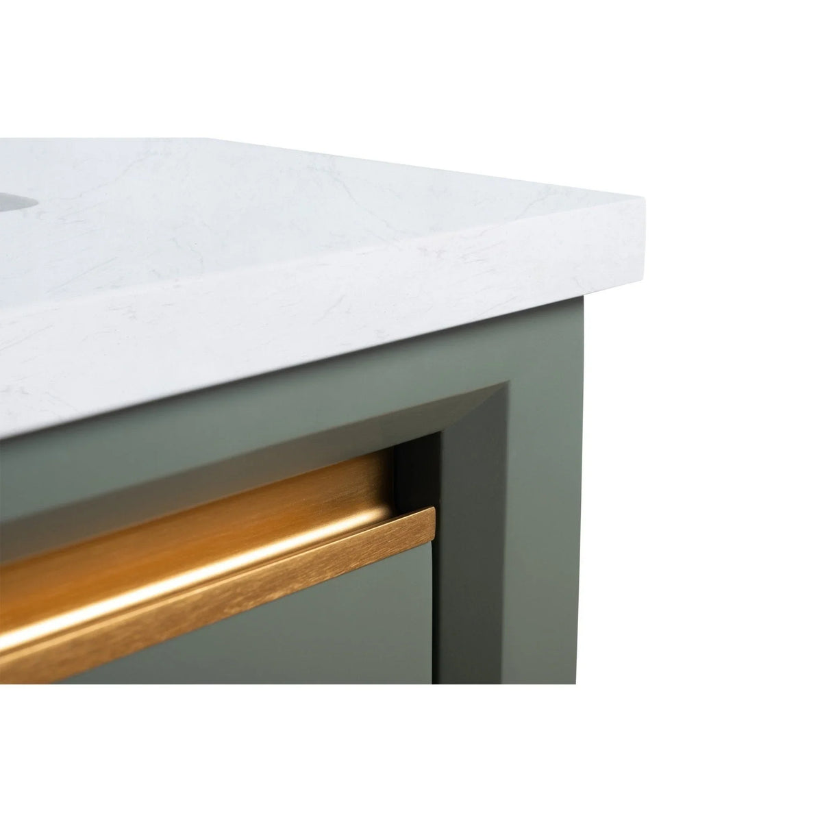 Badunterschrank von Vanity Art mit Keramikwaschbecken und Kunstmarmorplatte