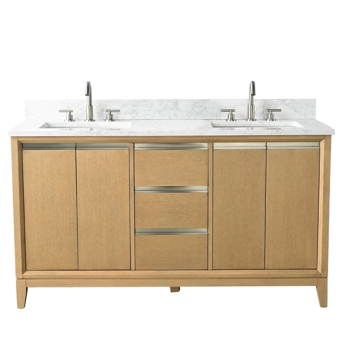 Badunterschrank von Vanity Art mit Keramikwaschbecken und Kunstmarmorplatte