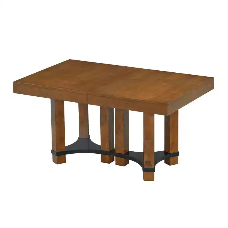 Set da pranzo allungabile rustico Whisen da 7 pezzi con 2 sedie con braccioli e 4 sedie senza braccioli