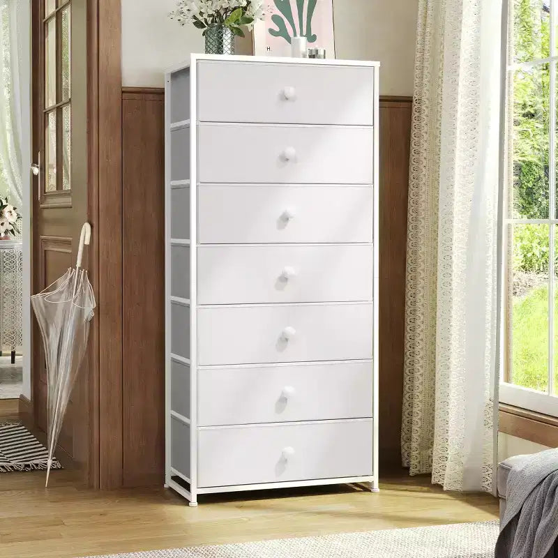 7 Drawers dressers for bedroom Chest Furniture Storage Tower Organizer Unit for Bedroom