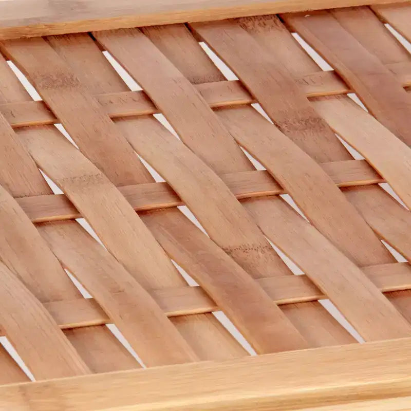 5 Tier Bamboo Shoe Rack, Lightweight Storage Shelf, Basket Weave for Better Airflow