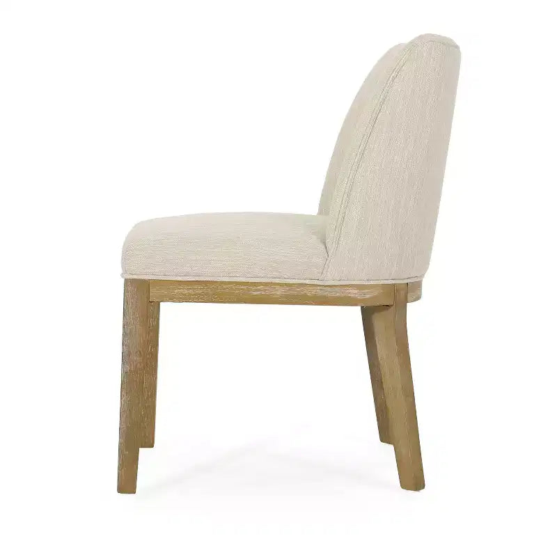 Camas Contemporary Upholstered Wood Dining Chairs (Set of 2)