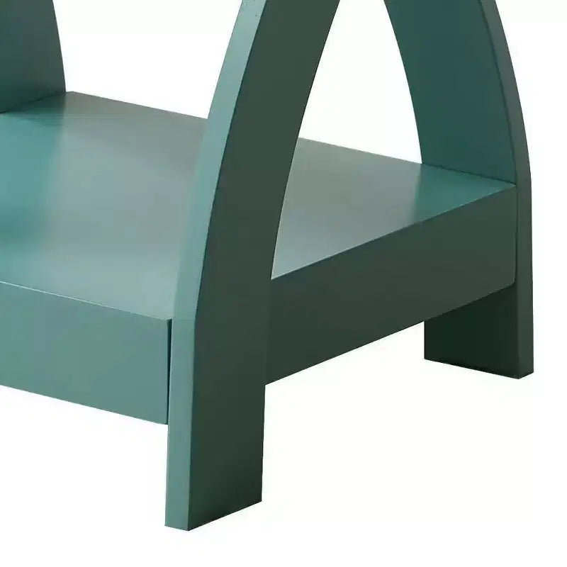 3-Tier Wooden End Table with Shelves - Square Nightstand for Bedroom or Bookshelf