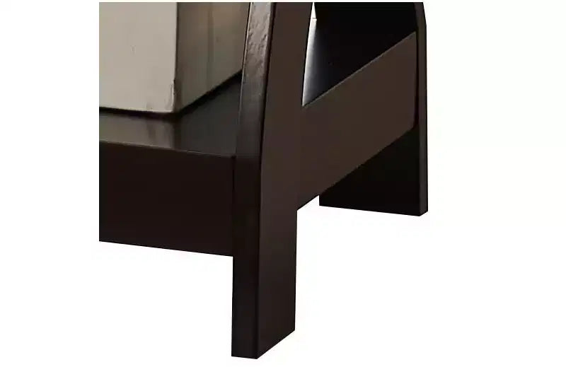 3-Tier Wooden End Table with Shelves - Square Nightstand for Bedroom or Bookshelf
