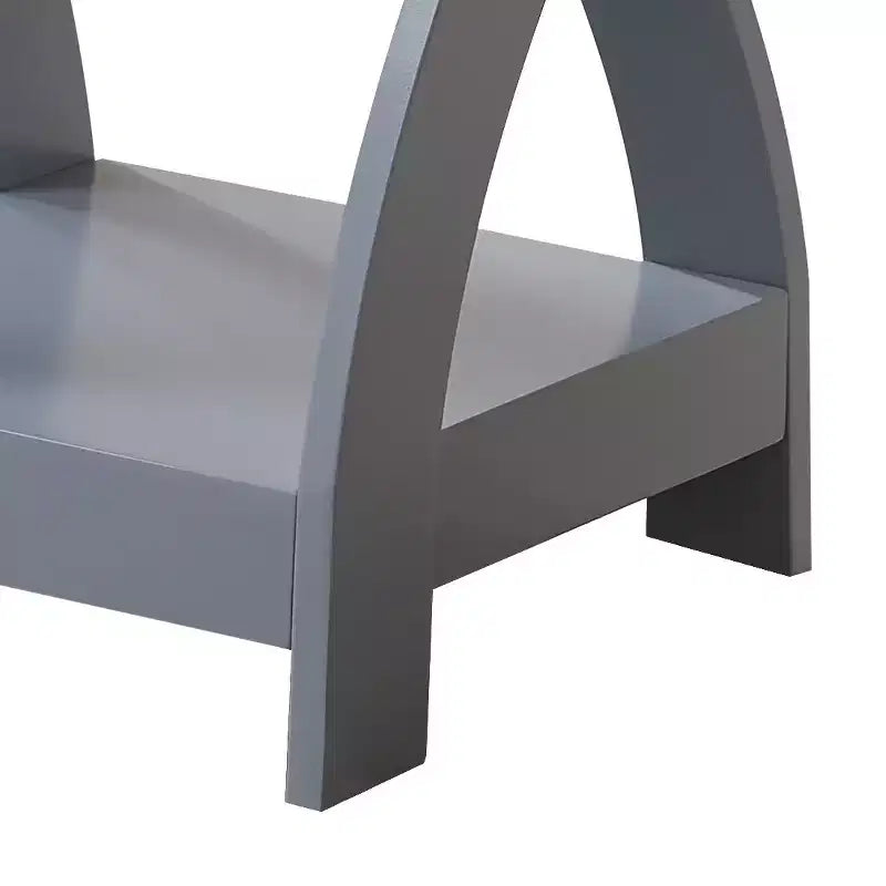 3-Tier Wooden End Table with Shelves - Square Nightstand for Bedroom or Bookshelf