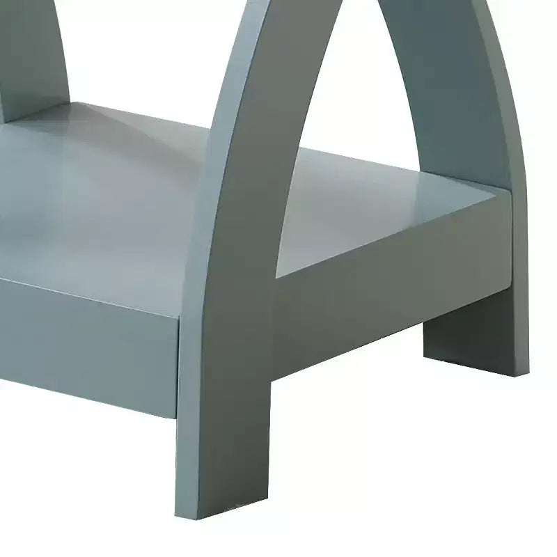 3-Tier Wooden End Table with Shelves - Square Nightstand for Bedroom or Bookshelf