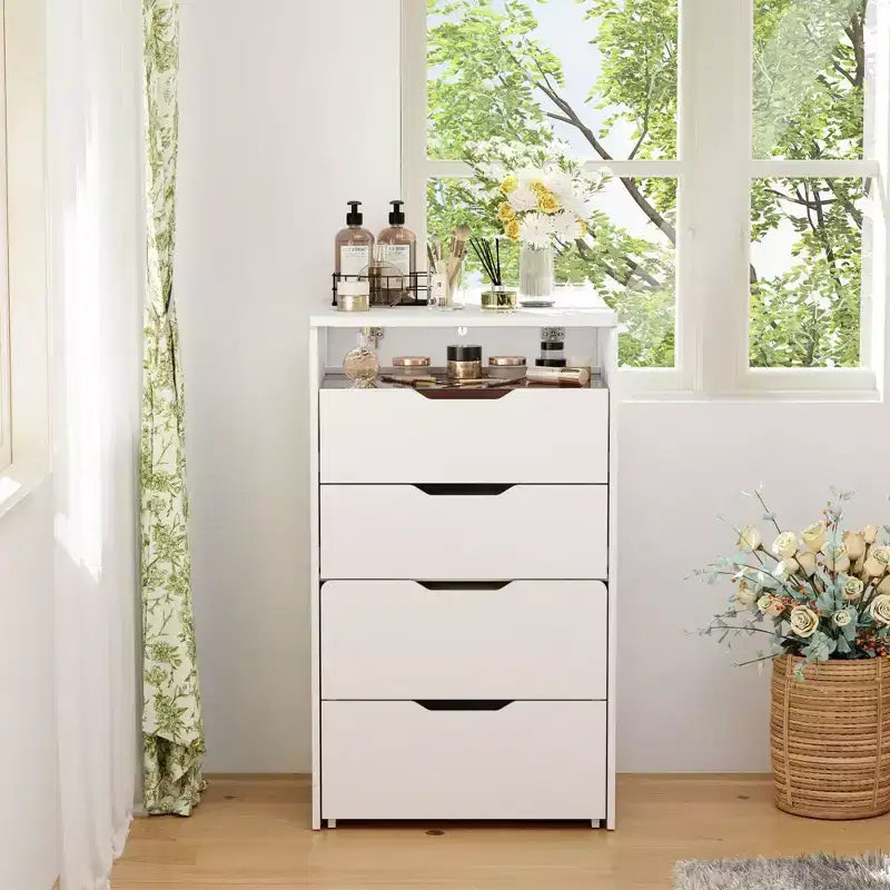Famapy Tavolo da toeletta bianco pieghevole con contenitore, design a pezzo unico, porta gioielli superiore