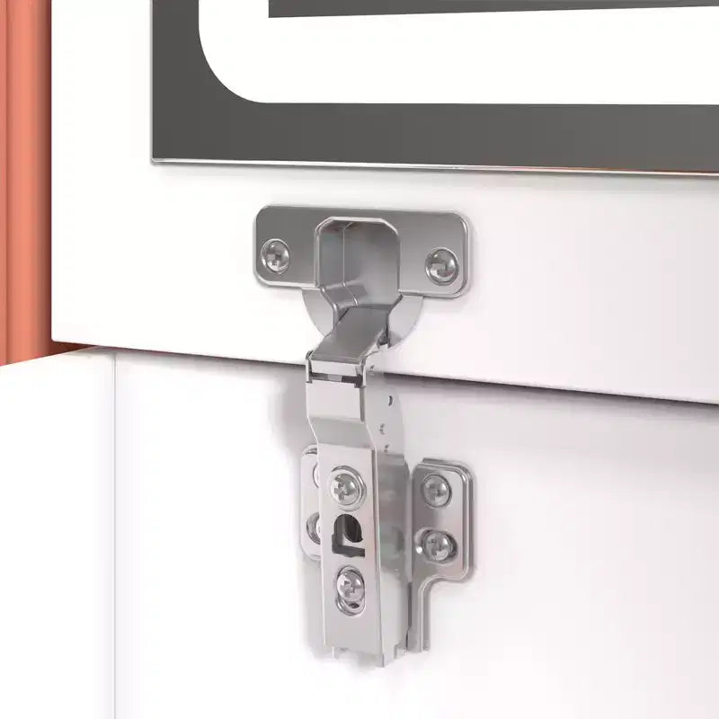 Famapy Tavolo da toeletta bianco pieghevole con contenitore, design a pezzo unico, porta gioielli superiore