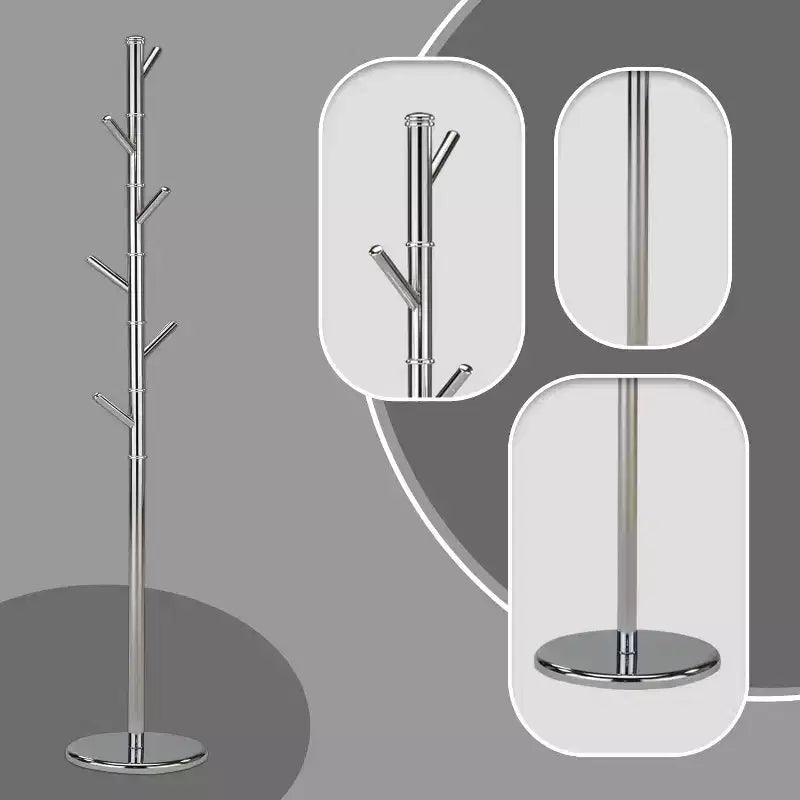 Metal Freestanding Hall Tree Coat Rack Stand for Bedroom, Hallway, Entrance, Office, Hats Coats Scarves