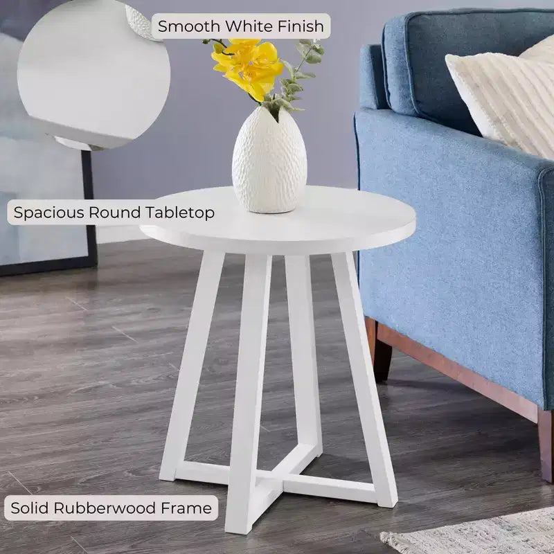 Modern Harmony Wood Round End Table