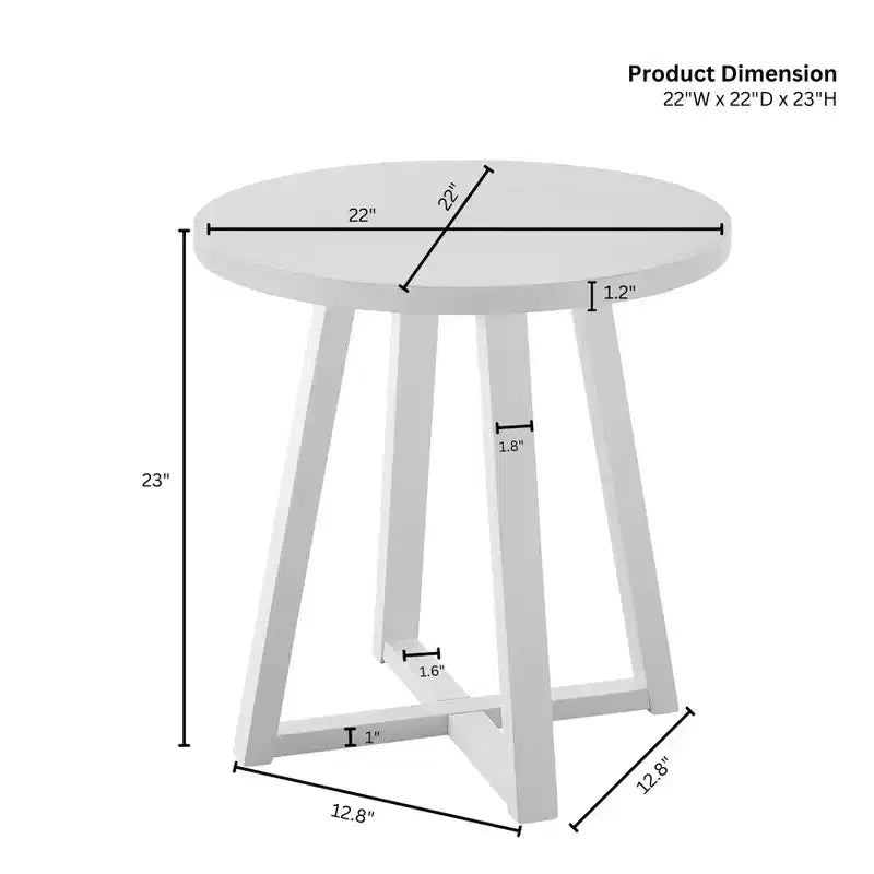 Modern Harmony Wood Round End Table
