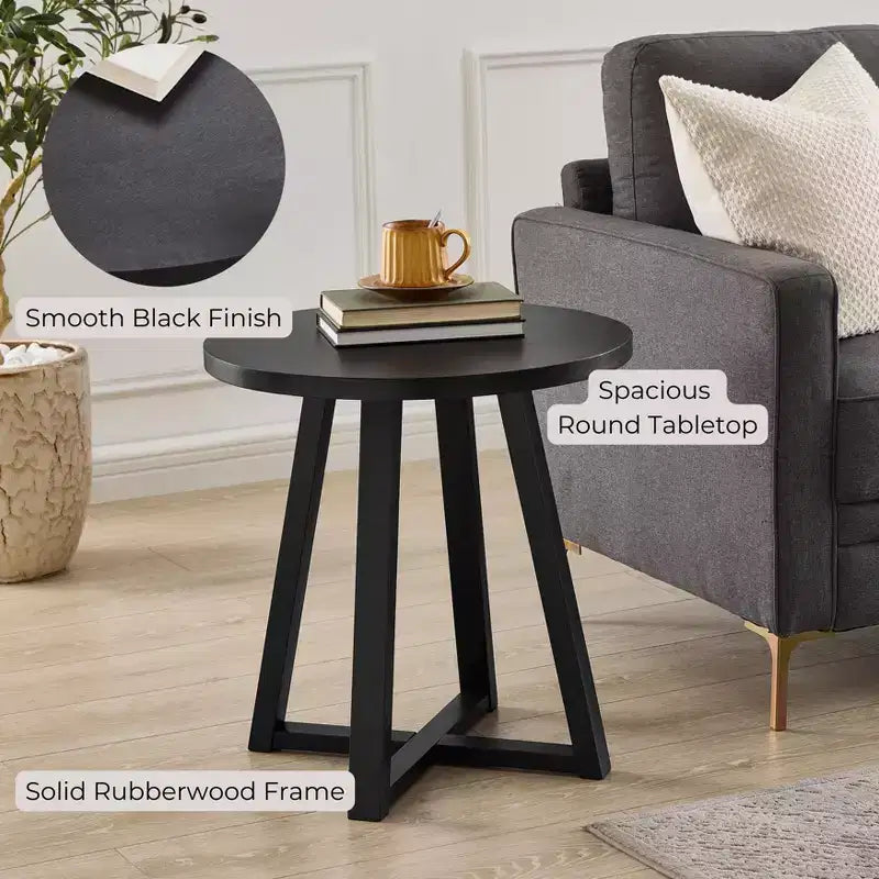 Modern Harmony Wood Round End Table