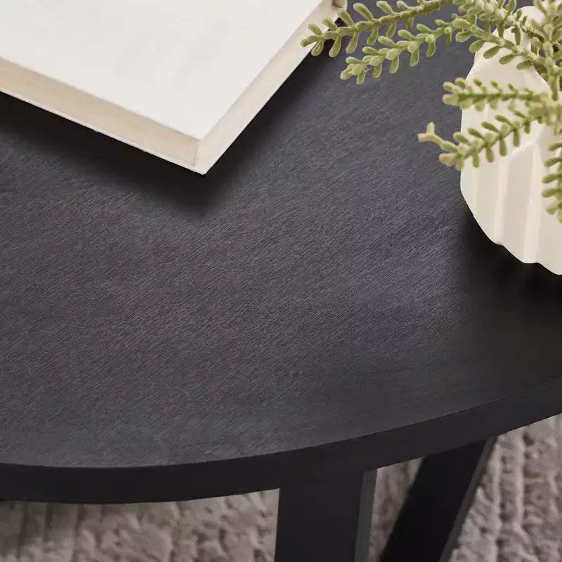 Modern Harmony Wood Round End Table