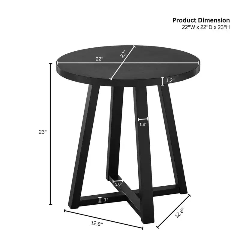 Modern Harmony Wood Round End Table