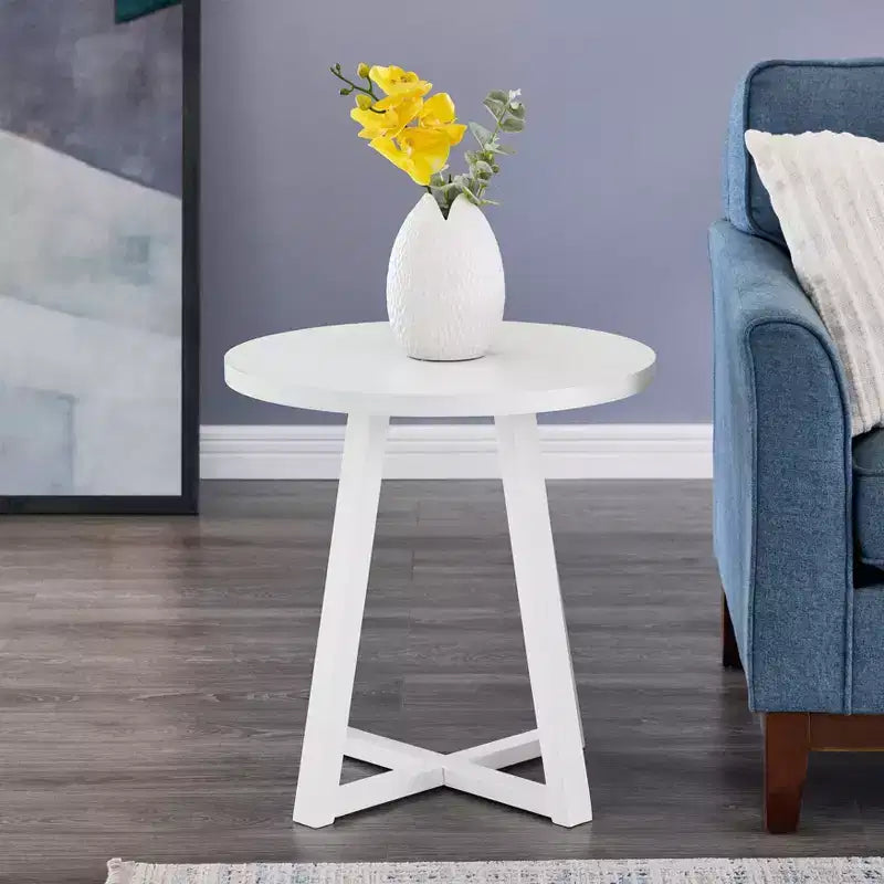 Modern Harmony Wood Round End Table