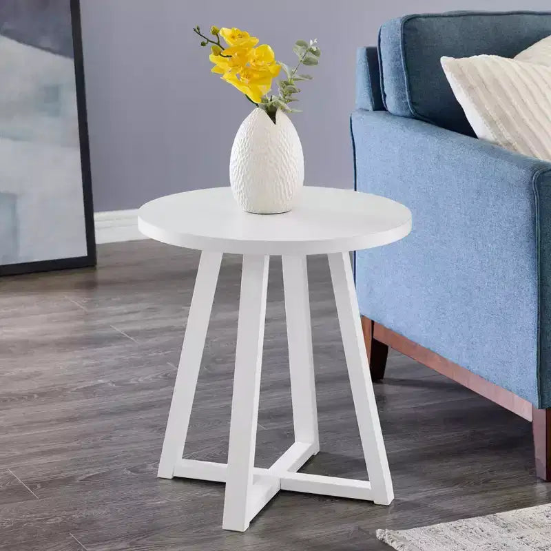 Modern Harmony Wood Round End Table