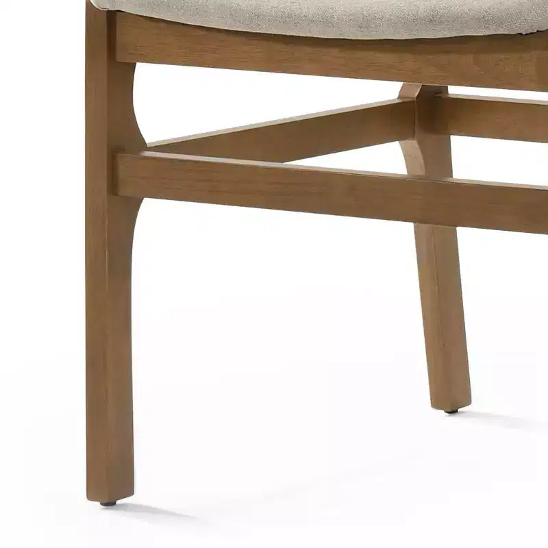 Set da pranzo Christopher Knight Home Solace da 5 pezzi in tessuto e legno di gomma, stile moderno di metà secolo