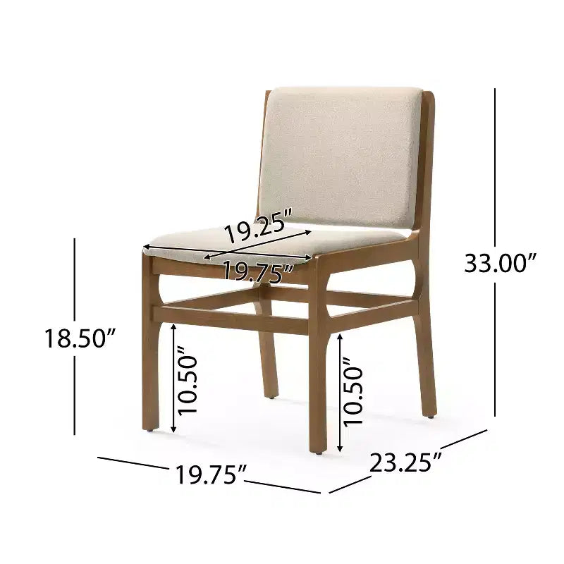 Set da pranzo Christopher Knight Home Solace da 5 pezzi in tessuto e legno di gomma, stile moderno di metà secolo