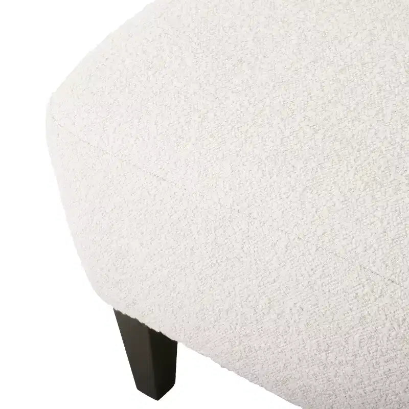 Christopher Knight Home Gerald eigentijdse set met bouclé gestoffeerde clubfauteuil en voetenbank