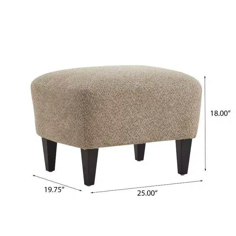 Christopher Knight Home Gerald eigentijdse set met bouclé gestoffeerde clubfauteuil en voetenbank