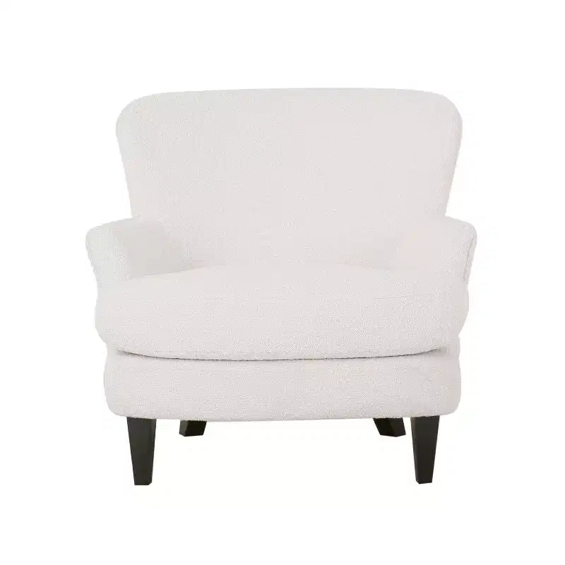 Christopher Knight Home Gerald eigentijdse set met bouclé gestoffeerde clubfauteuil en voetenbank