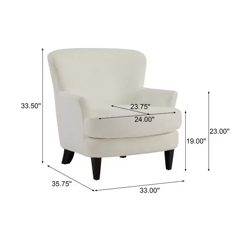 Christopher Knight Home Gerald eigentijdse set met bouclé gestoffeerde clubfauteuil en voetenbank