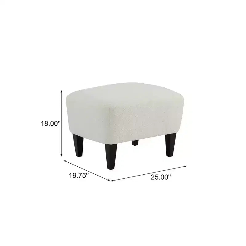 Christopher Knight Home Gerald eigentijdse set met bouclé gestoffeerde clubfauteuil en voetenbank