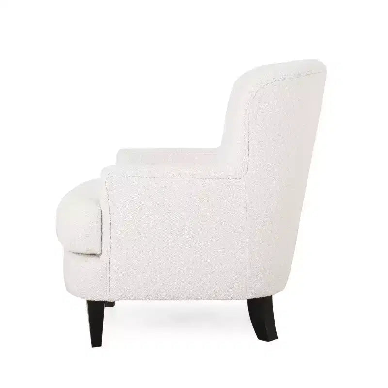 Christopher Knight Home Gerald eigentijdse set met bouclé gestoffeerde clubfauteuil en voetenbank