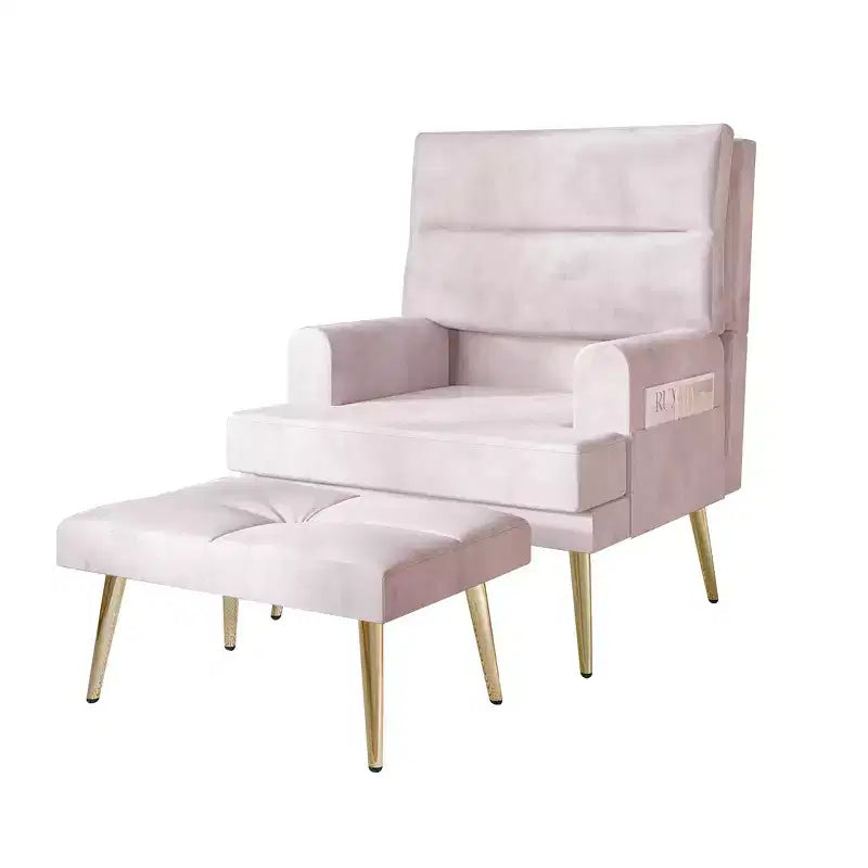 ChaletPosh Accent Chair with Ottoman in Velvet