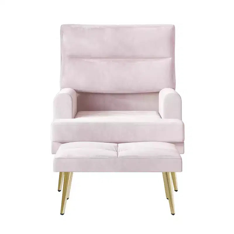 ChaletPosh Accent Chair with Ottoman in Velvet