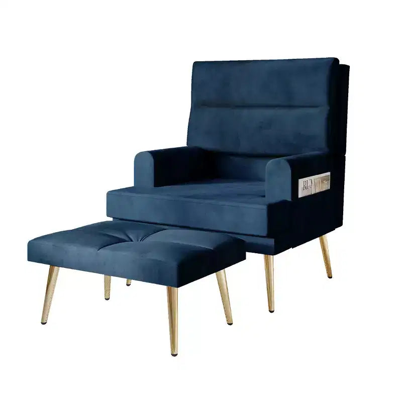 ChaletPosh Accent Chair with Ottoman in Velvet