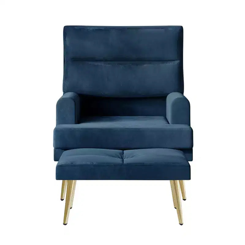 ChaletPosh Accent Chair with Ottoman in Velvet