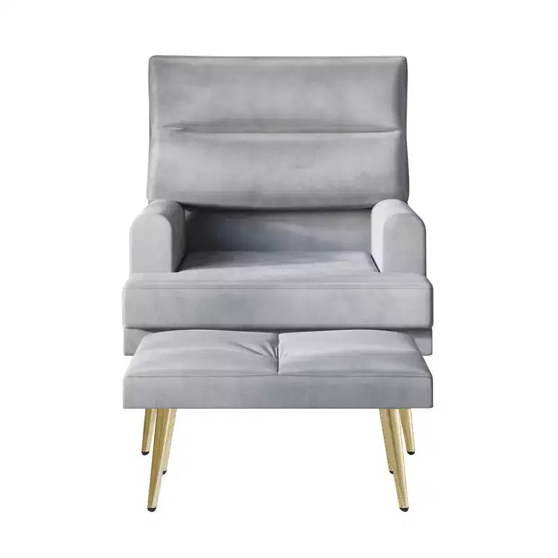ChaletPosh Accent Chair with Ottoman in Velvet