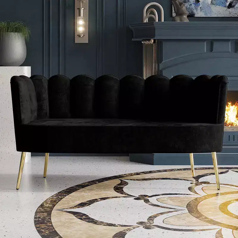 ChaletPosh baršunasta sofa s klupom i stolićem za kavu