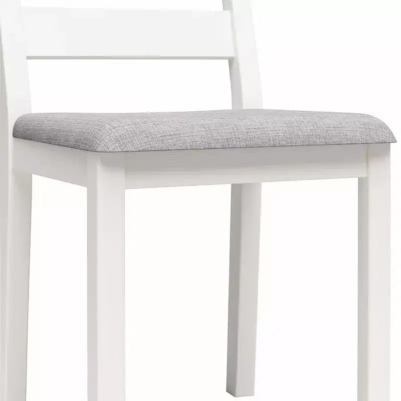 DHP Reila Tavolo da Pranzo in Legno 5 Pezzi, Bianco/Noce