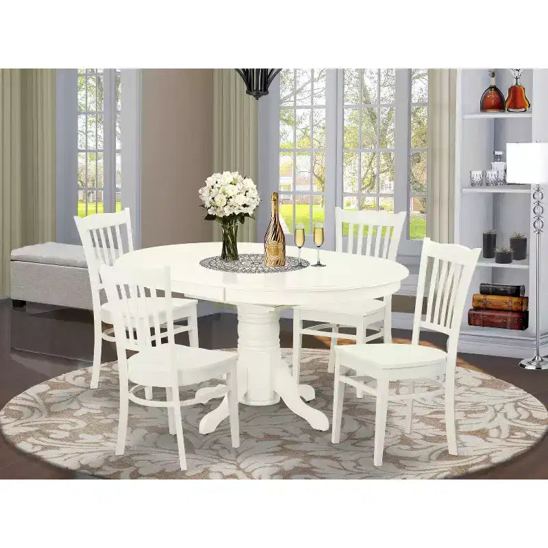HomeStock 5 Piece Dinette Set Traditional Style Dining Set