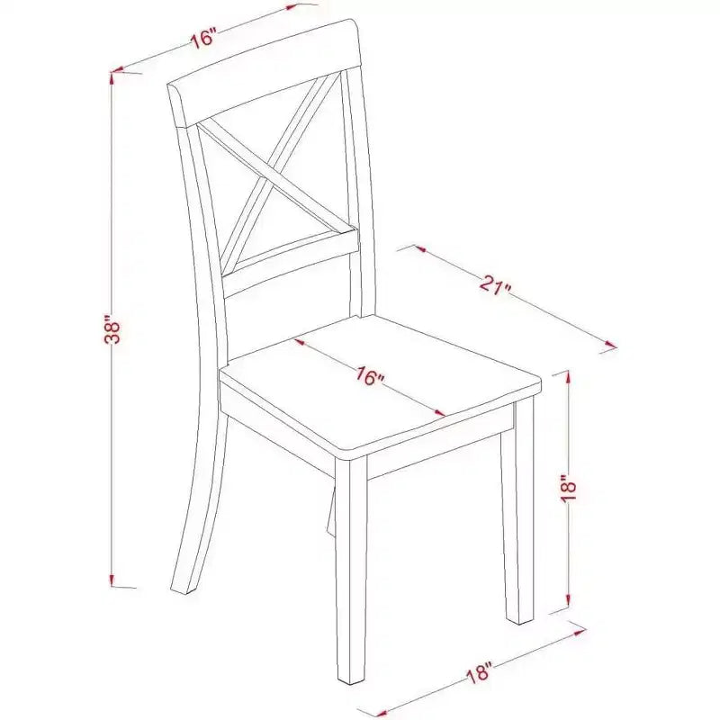 Set da tavola HomeStock 5 pezzi con un tavolo da pranzo e 4 sedie in similpelle in bianco lino