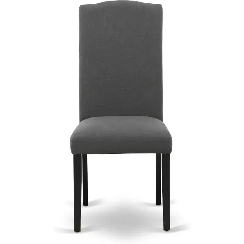 Set da pranzo HomeStock 5 pezzi, tavolo nero e 4 sedie, stile moderno 36x60