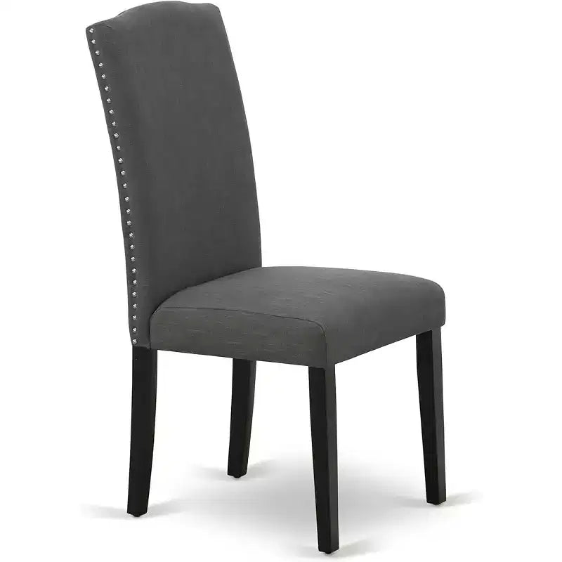 Set da pranzo HomeStock 5 pezzi, tavolo nero e 4 sedie, stile moderno 36x60