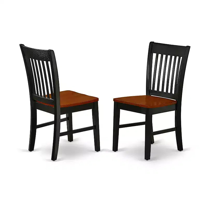 HomeStock Set 5 Pezzi Tavolo e Sedie da Cucina Ciliegio Nero