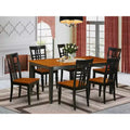 HomeStock PC Nicoli Dining Set Buttermilk Cherry Wood Kitchen Table & Chair Set