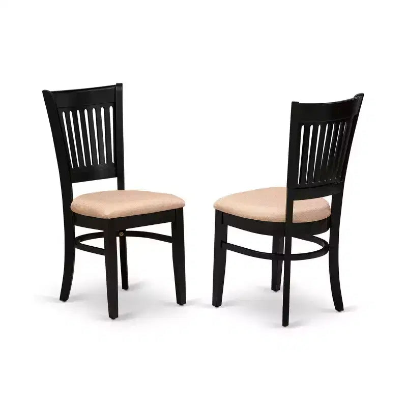 HomeStock Set da Pranzo in Legno con Tavolo a Ribalta Moderno Nero