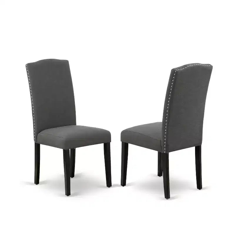 HomeStock Tavolo da pranzo moderno 7 pezzi nero