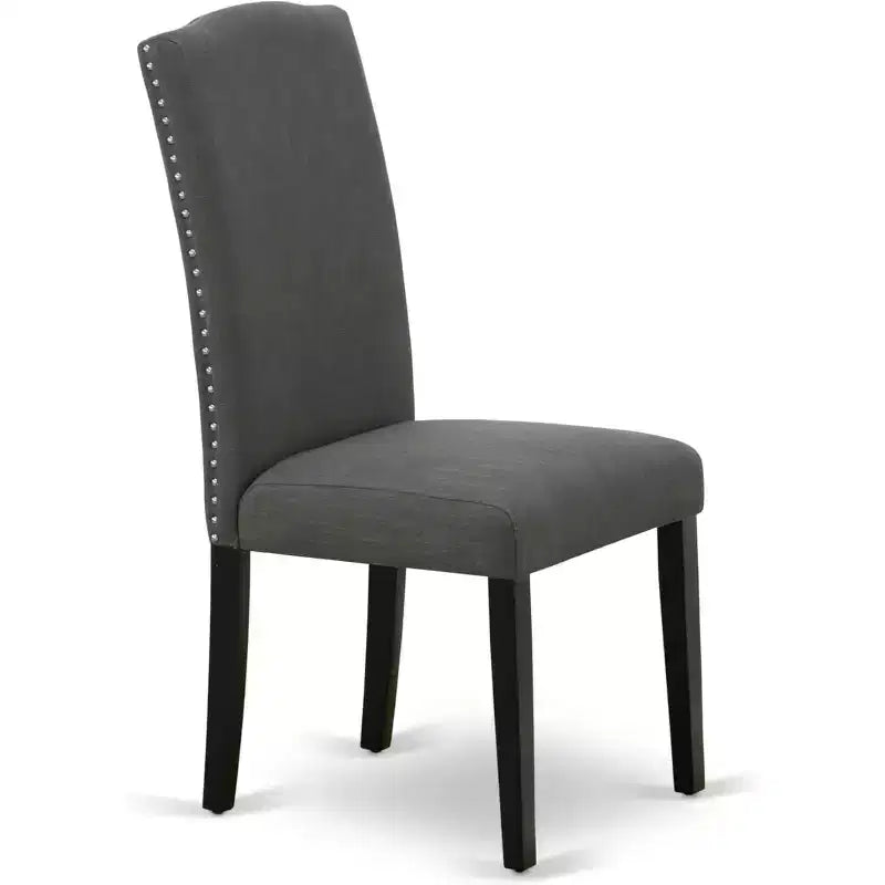 HomeStock Tavolo da pranzo moderno 7 pezzi nero